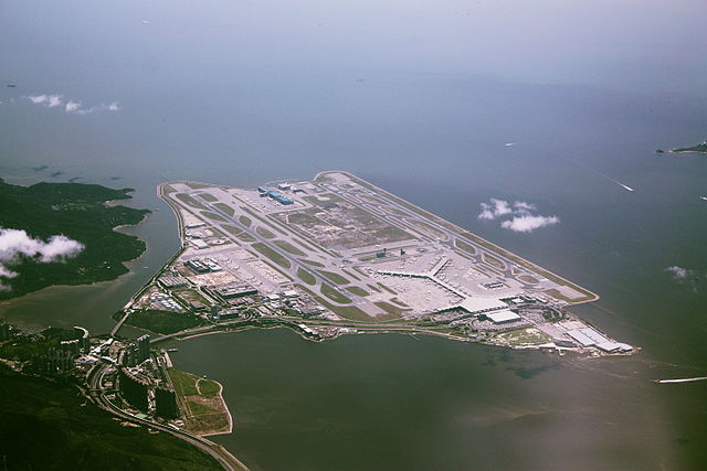 Aeropuerto de Hong Kong, vista aerea