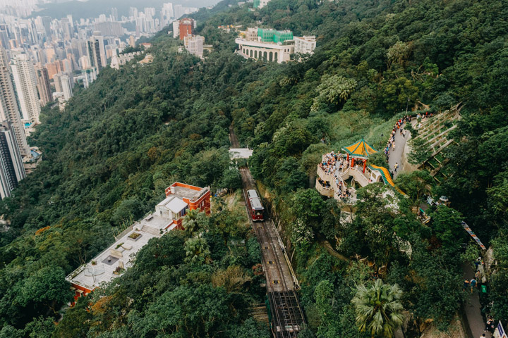 Peak Tram, vista aerea